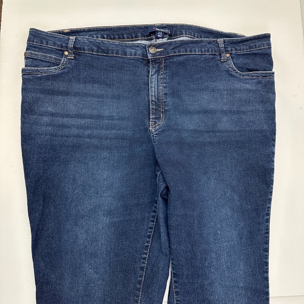 Denim 24/7 Bootcut Women's size 24WP Dark Wash Blue Denim jeans - Picture 2 of 5